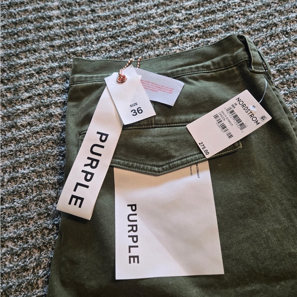 Purple Men's Cargo pants - Olive green